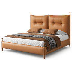 Zelvian Leather Bed Frame