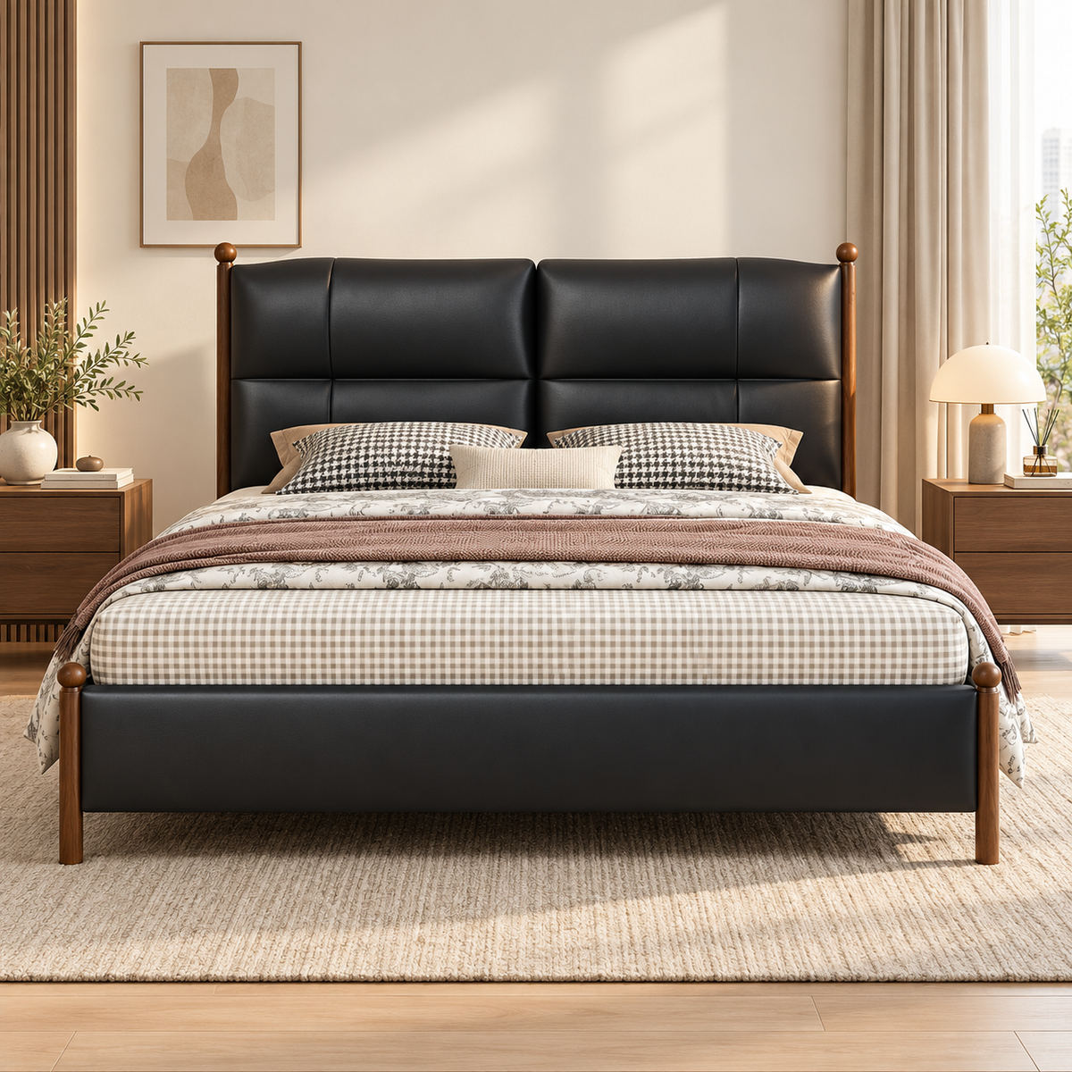 Zoradin Leather Bed Frame