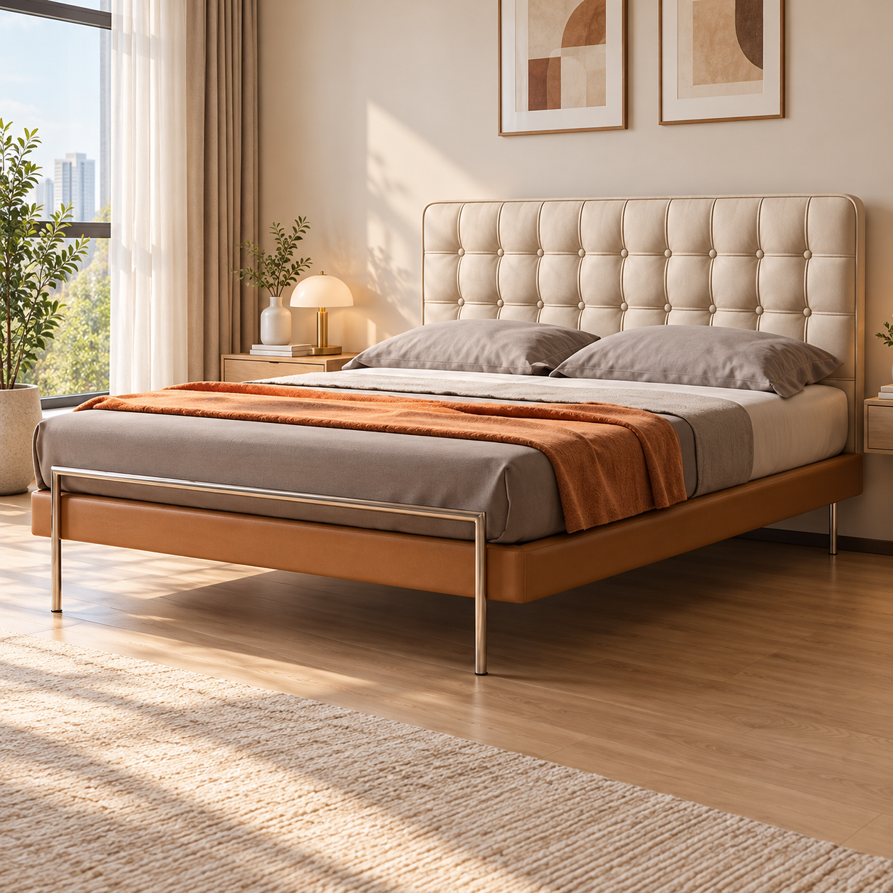 Istraro Faux Leather Bed Frame