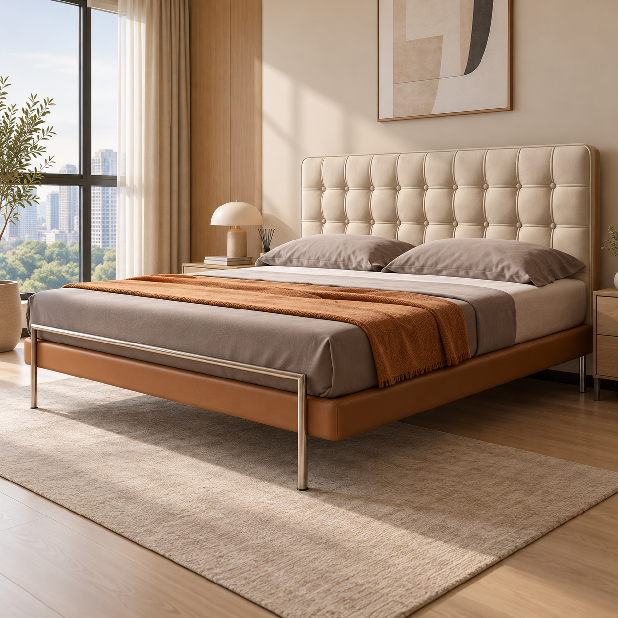 Istraro Faux Leather Bed Frame