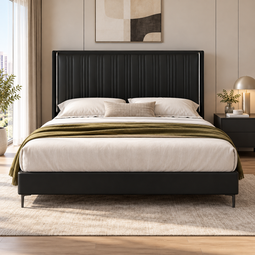 Kervic Leather Bed Frame