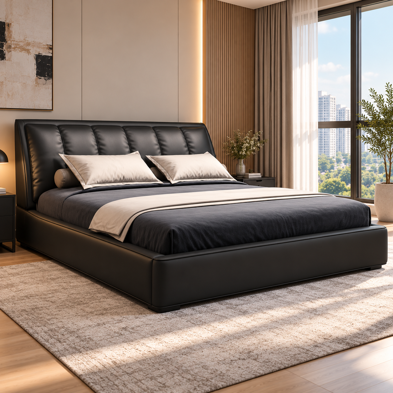Lorandin Leather Bed Frame