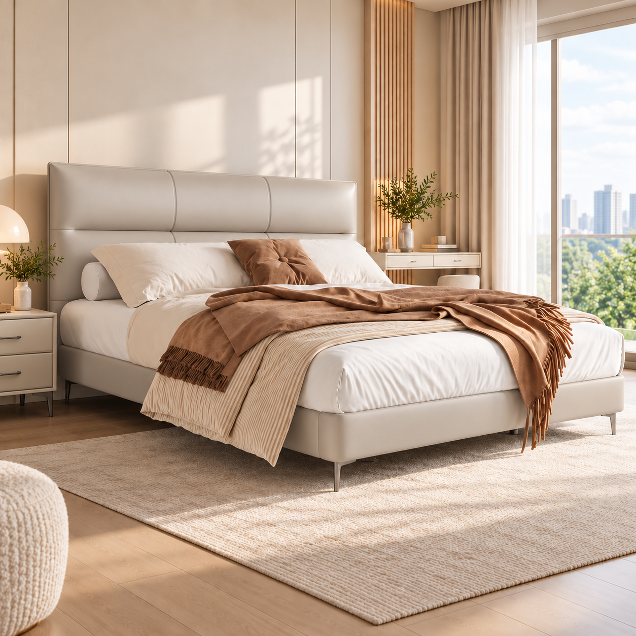 Ostaric Leather Bed Frame
