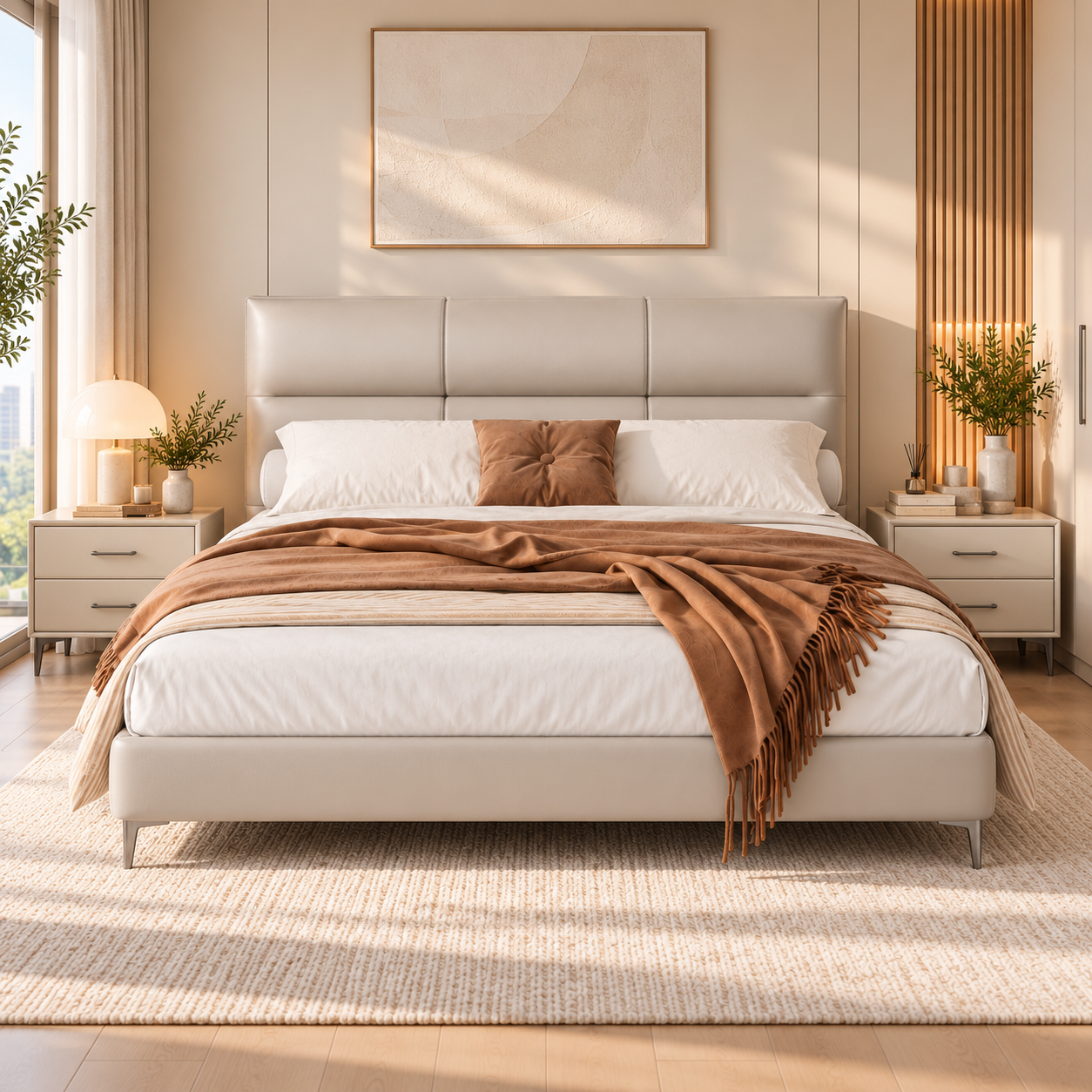 Ostaric Leather Bed Frame