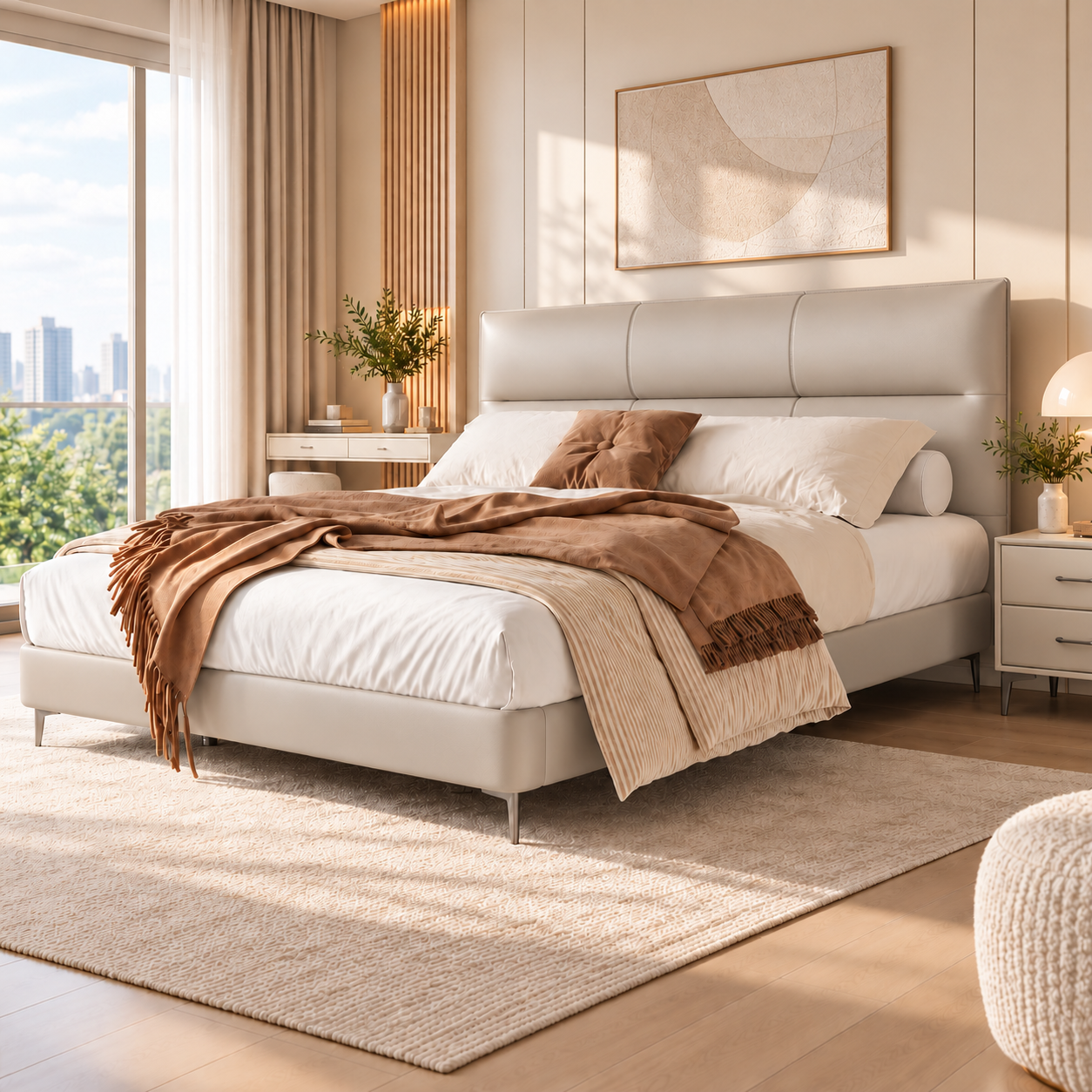 Ostaric Leather Bed Frame