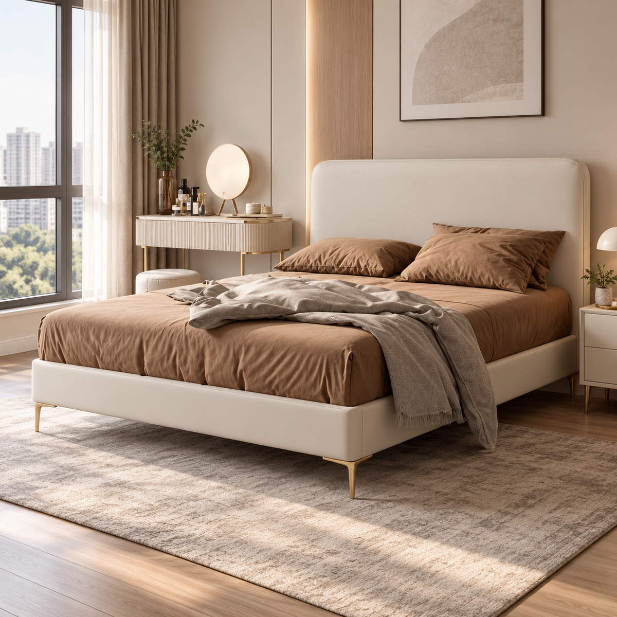 Tersano Leather Bed Frame