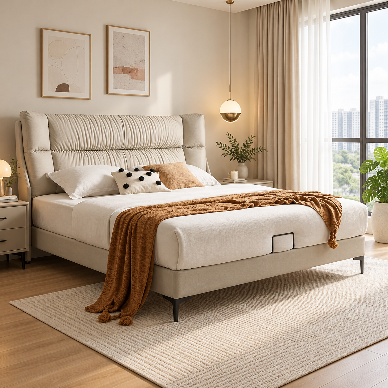 Wexaro Leather Bed Frame