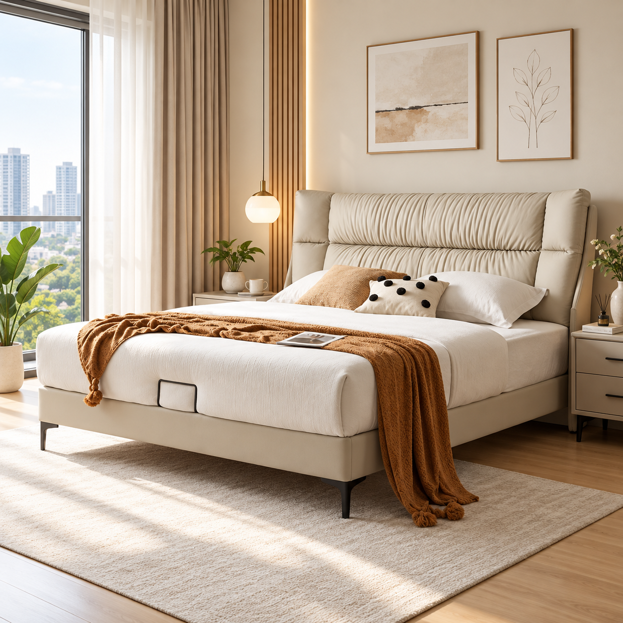 Wexaro Leather Bed Frame