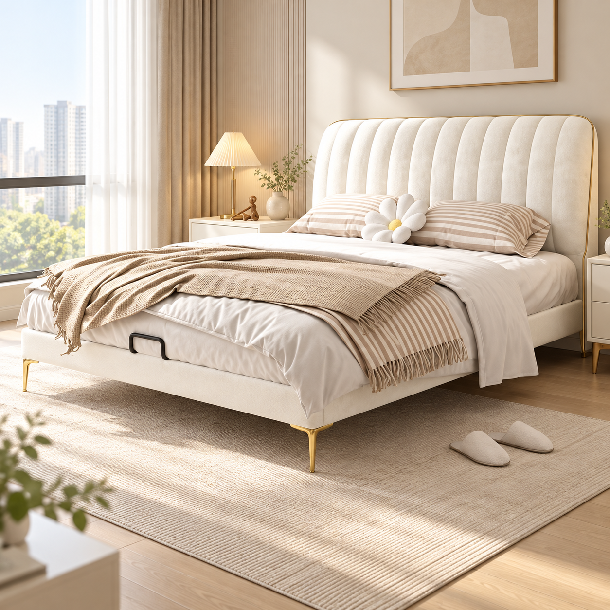 Ysolin Leather Bed Frame