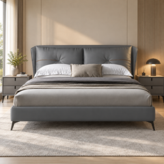 Delvran Leather Bed Frame