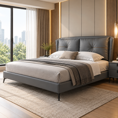 Delvran Leather Bed Frame