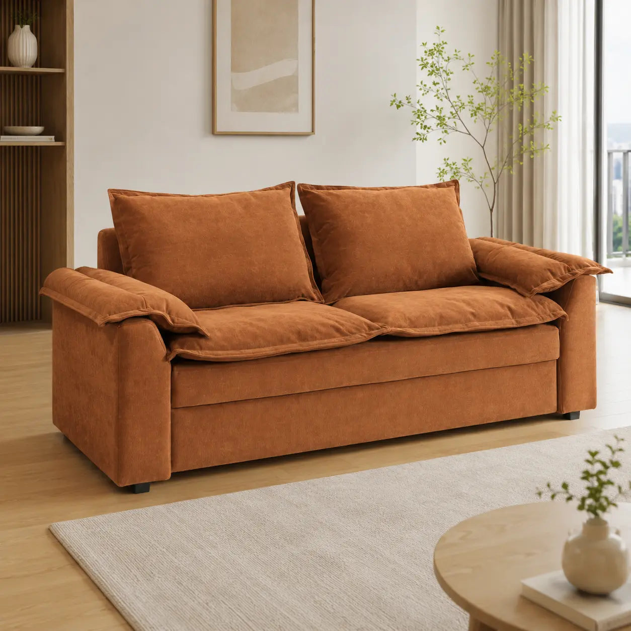 Farselle Fabric Sofa Bed (Water Repellent & Pet Friendly)