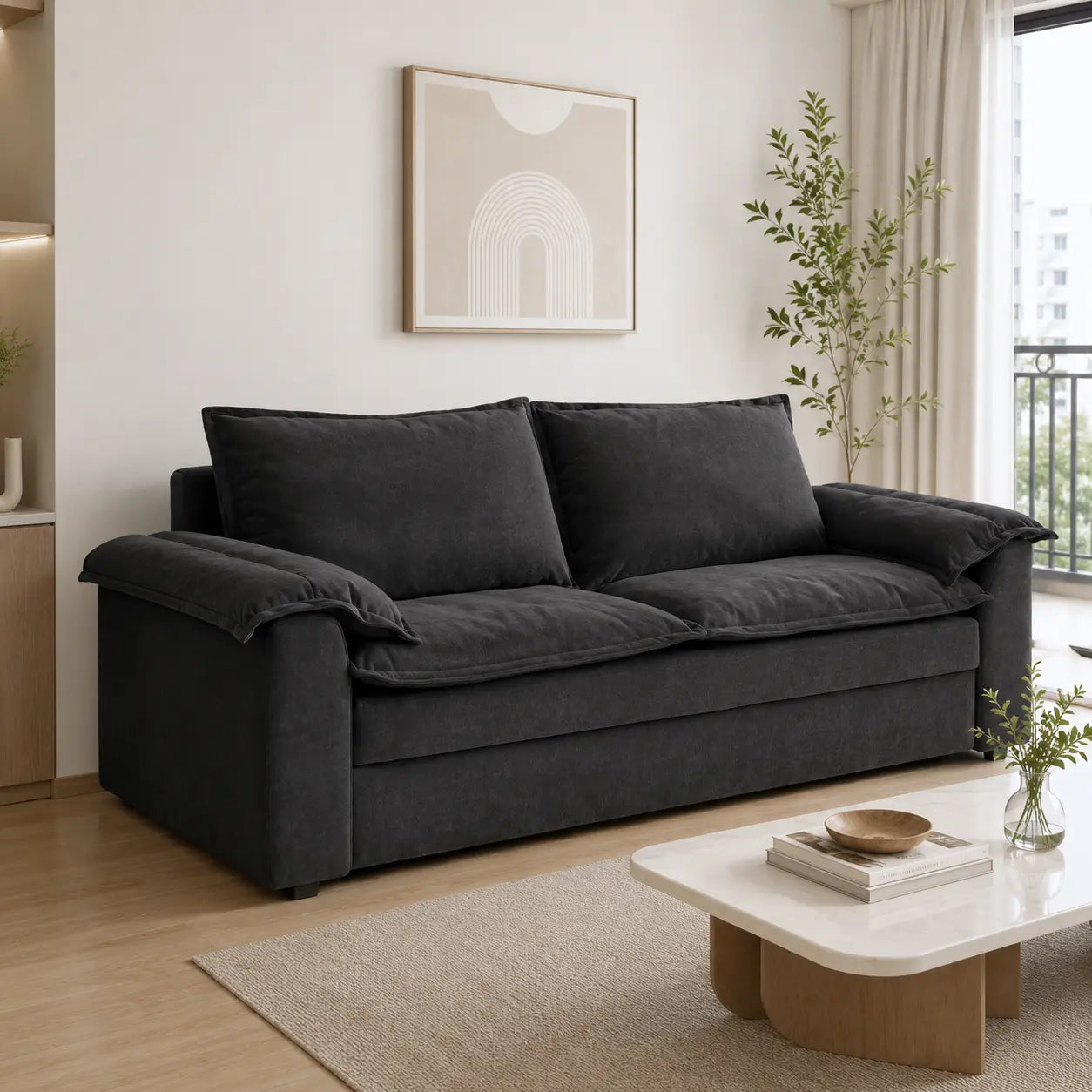 Farselle Fabric Sofa Bed (Water Repellent & Pet Friendly)