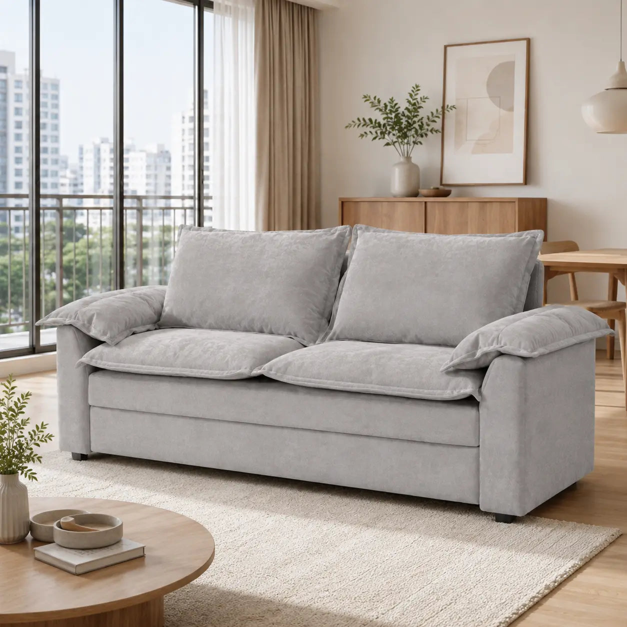Farselle Fabric Sofa Bed (Water Repellent & Pet Friendly)