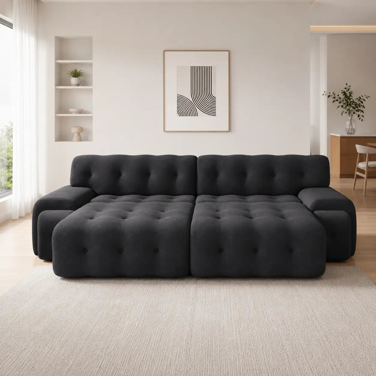 Fendora Fabric Sofa Bed (Water Repellent & Pet Friendly)