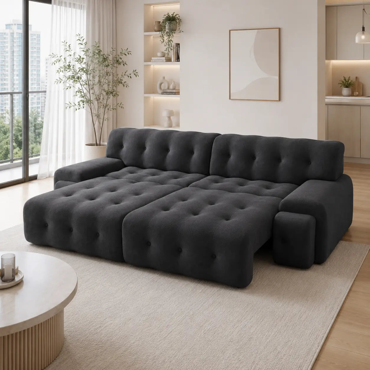 Fendora Fabric Sofa Bed (Water Repellent & Pet Friendly)