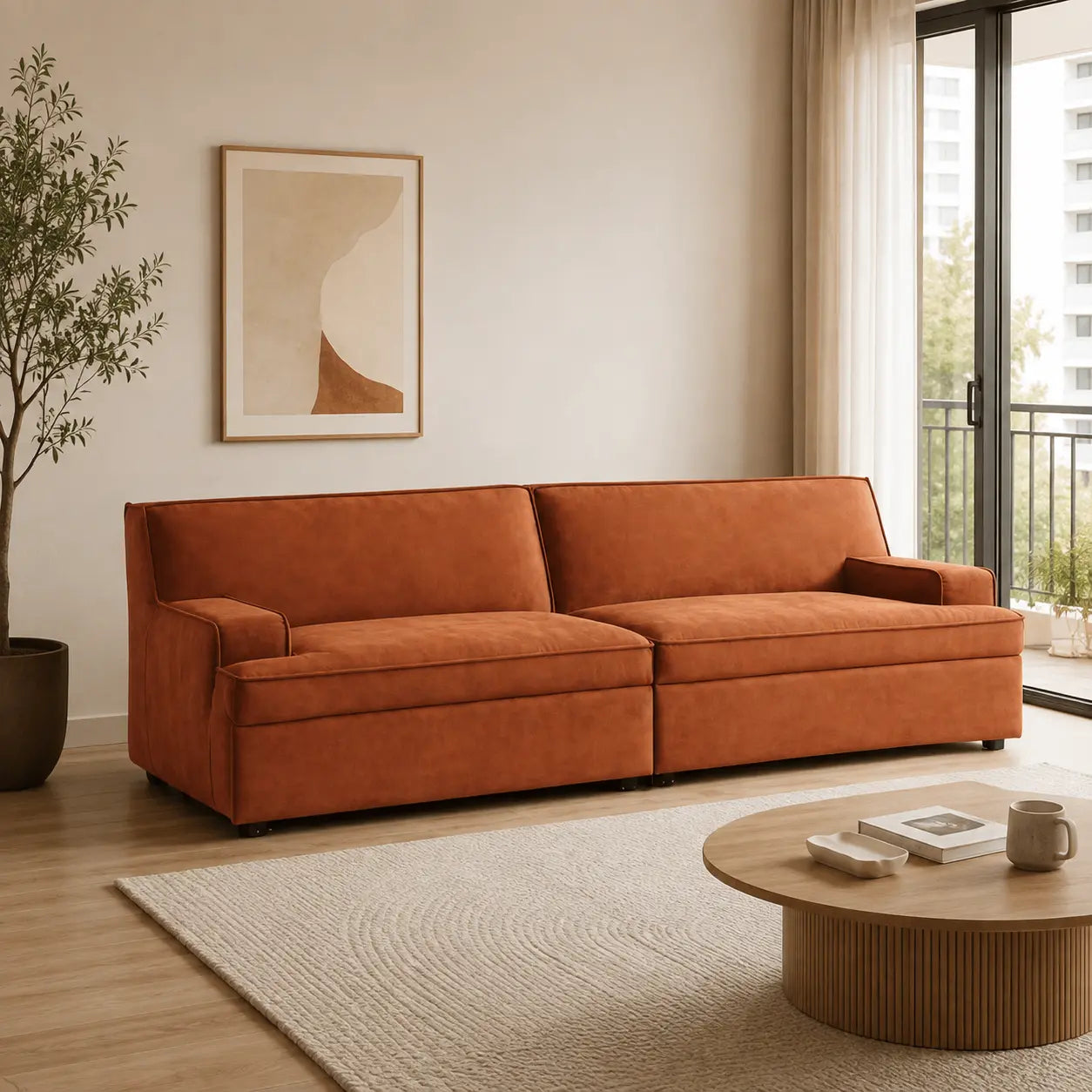 Rovelin Fabric Sofa Bed (Water Repellent & Pet Friendly)