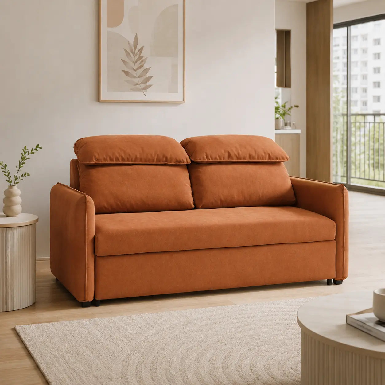 Dorestan Fabric Sofa Bed (Water Repellent & Pet Friendly)