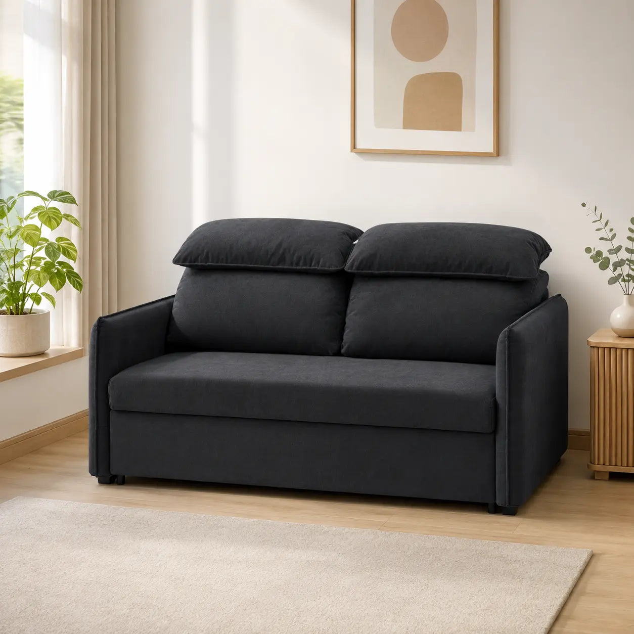 Dorestan Fabric Sofa Bed (Water Repellent & Pet Friendly)