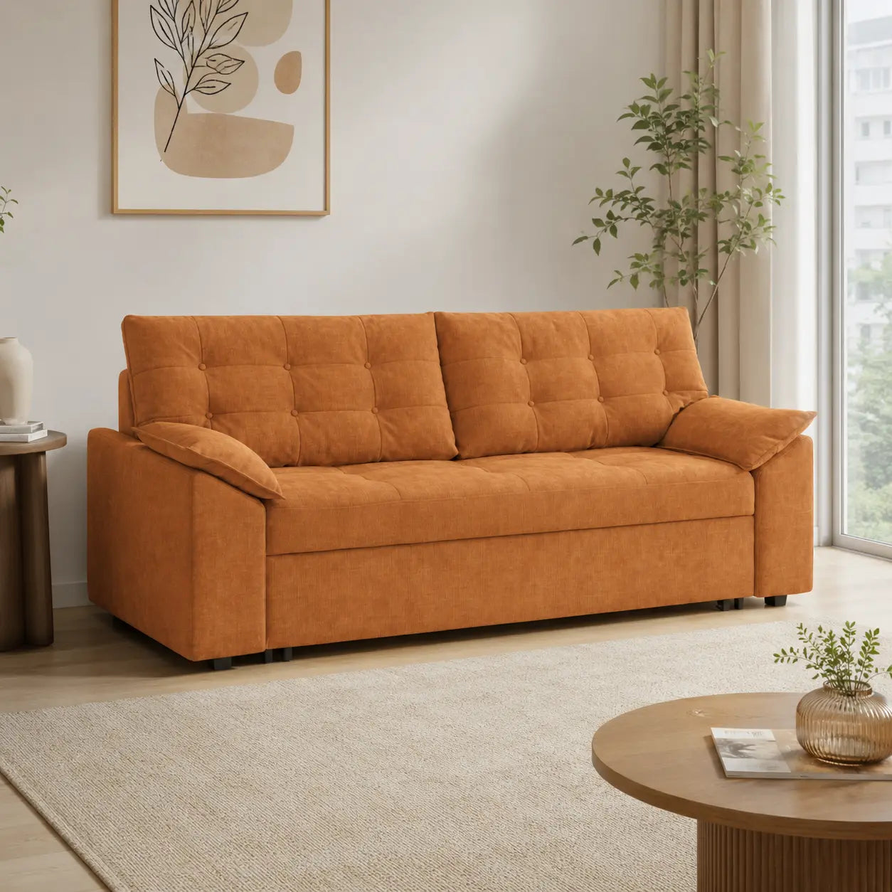 Cevorin Fabric Sofa Bed (Water Repellent & Pet Friendly)
