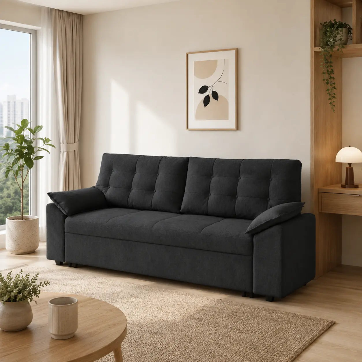 Cevorin Fabric Sofa Bed (Water Repellent & Pet Friendly)