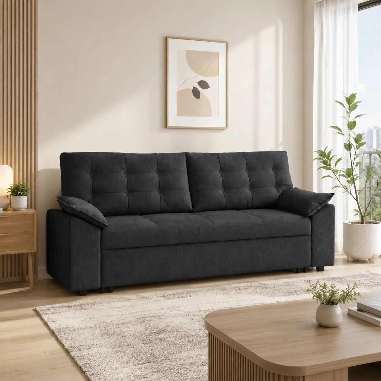 Cevorin Fabric Sofa Bed (Water Repellent & Pet Friendly)