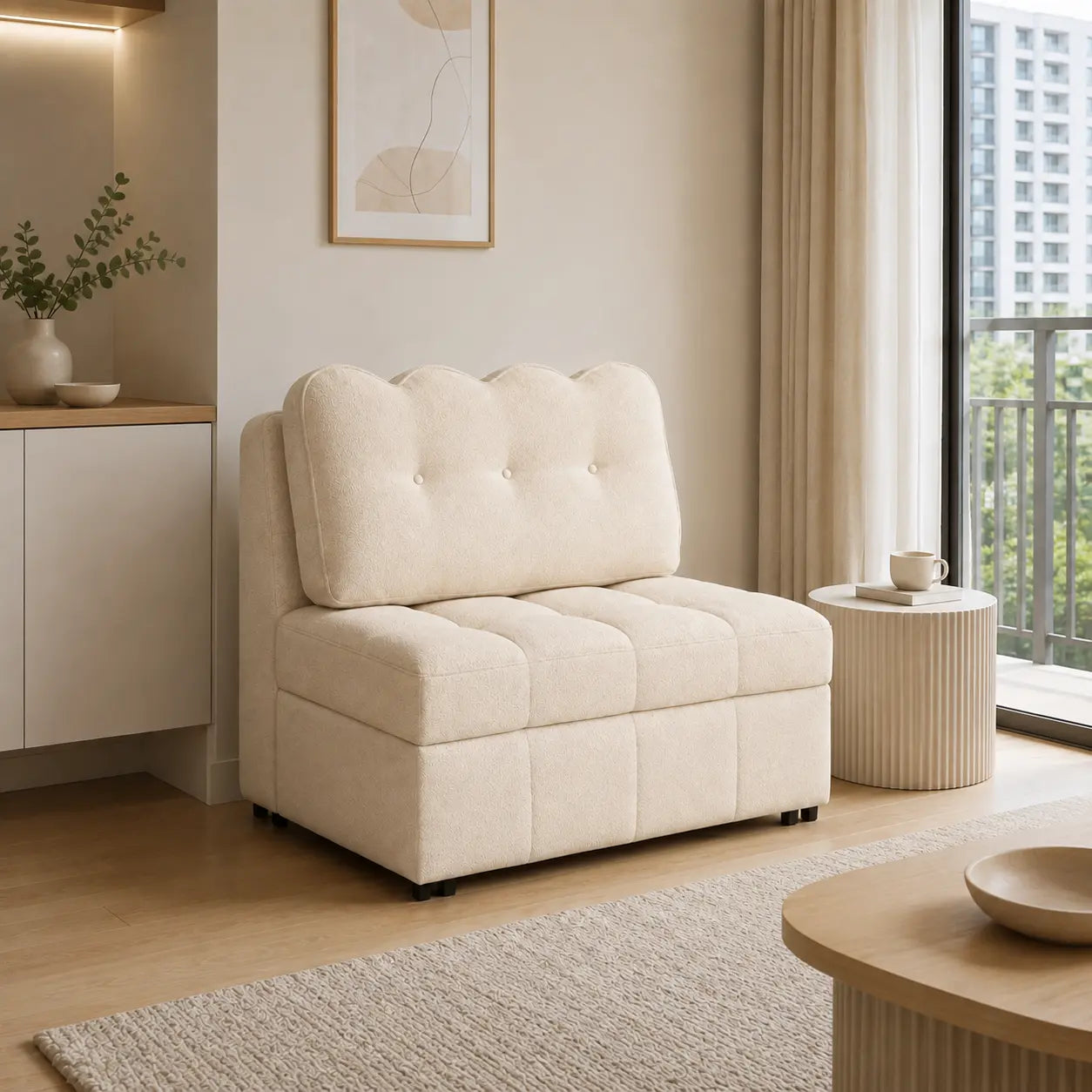 Lumeris Fabric Sofa Bed (Water Repellent & Pet Friendly)