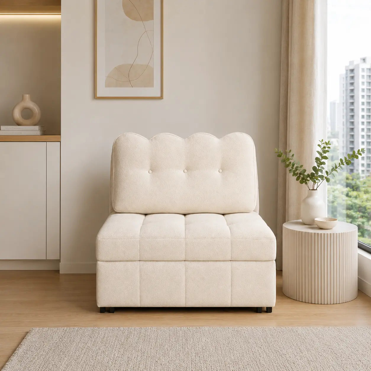Lumeris Fabric Sofa Bed (Water Repellent & Pet Friendly)