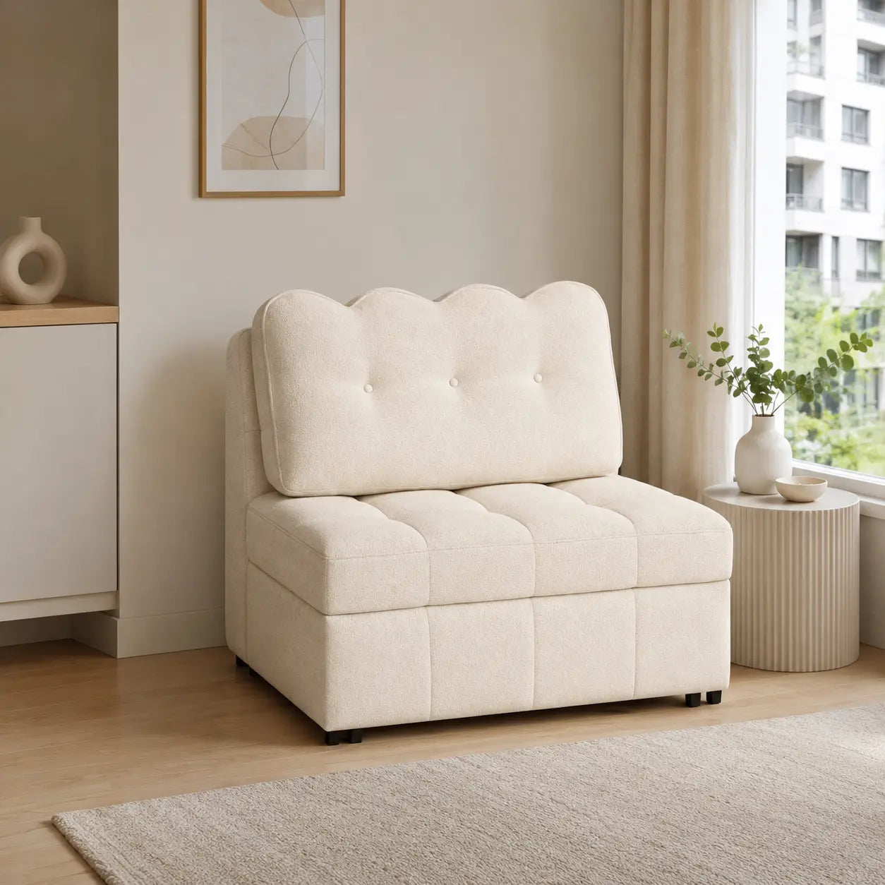 Lumeris Fabric Sofa Bed (Water Repellent & Pet Friendly)
