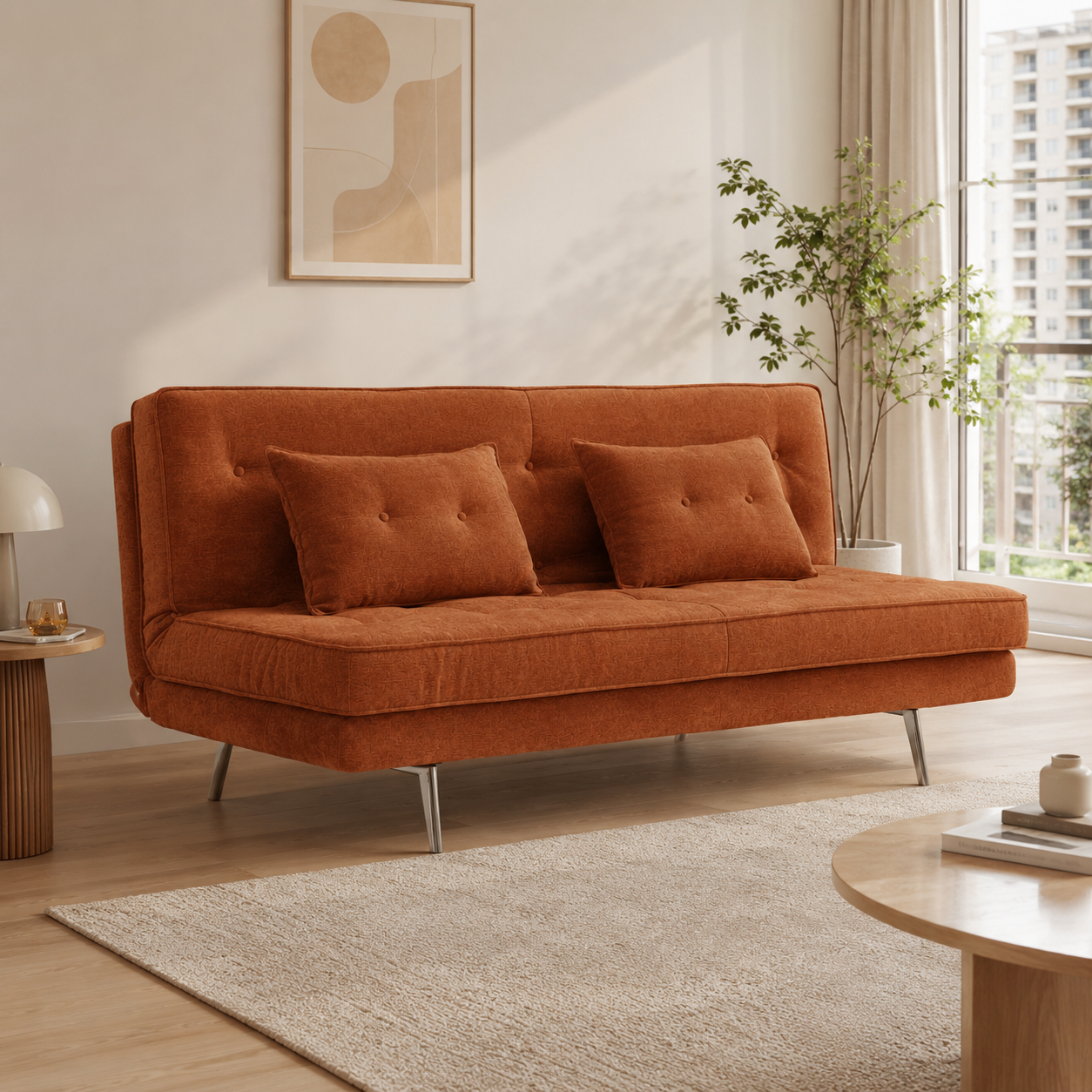 Zorven Fabric Sofa Bed (Water Repellent & Pet Friendly)