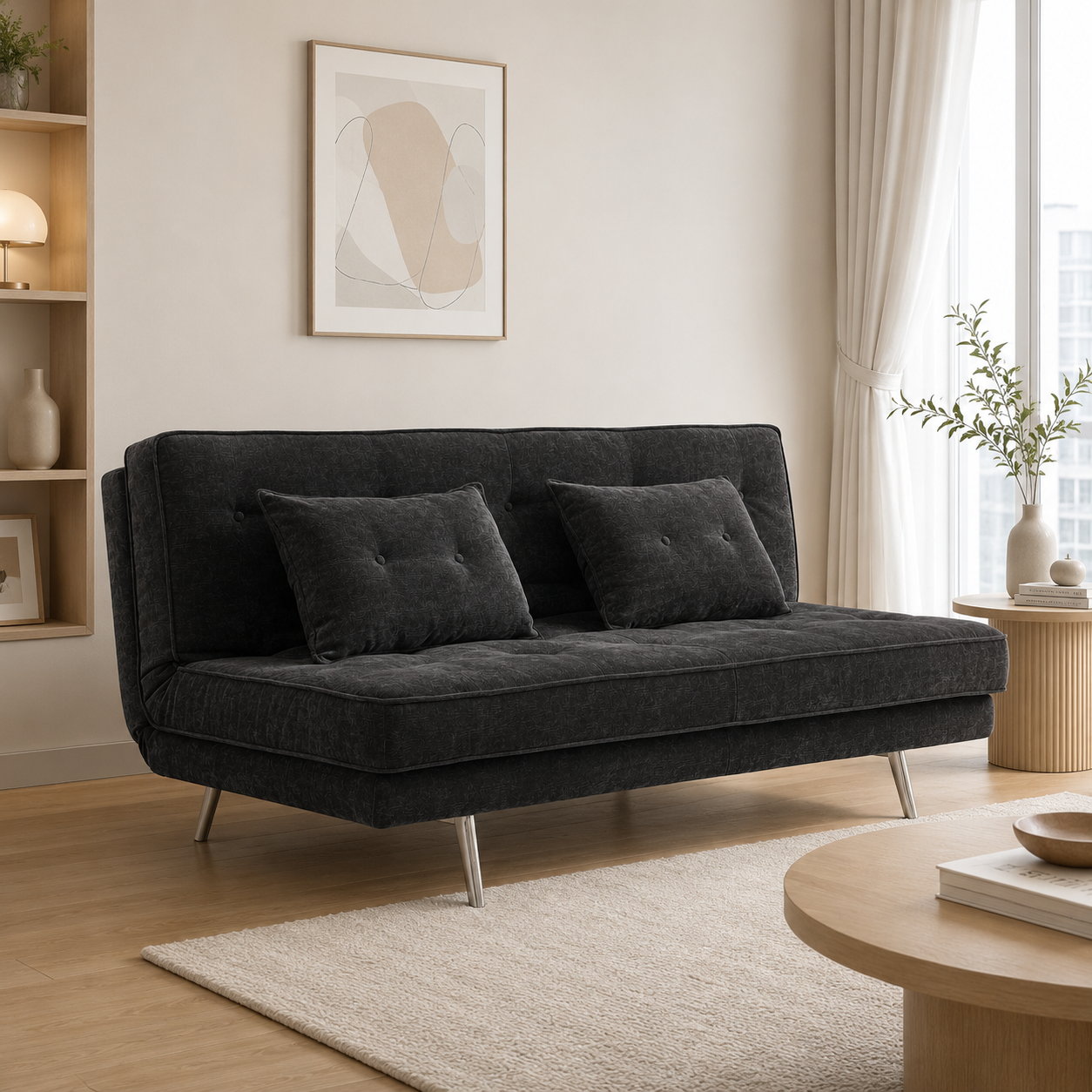 Zorven Fabric Sofa Bed (Water Repellent & Pet Friendly)