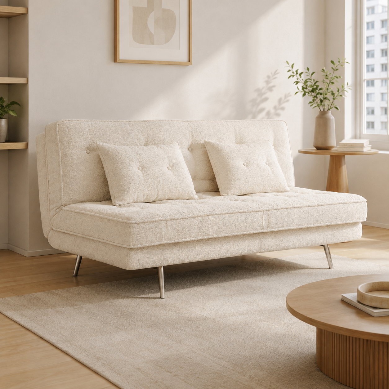 Zorven Fabric Sofa Bed (Water Repellent & Pet Friendly)