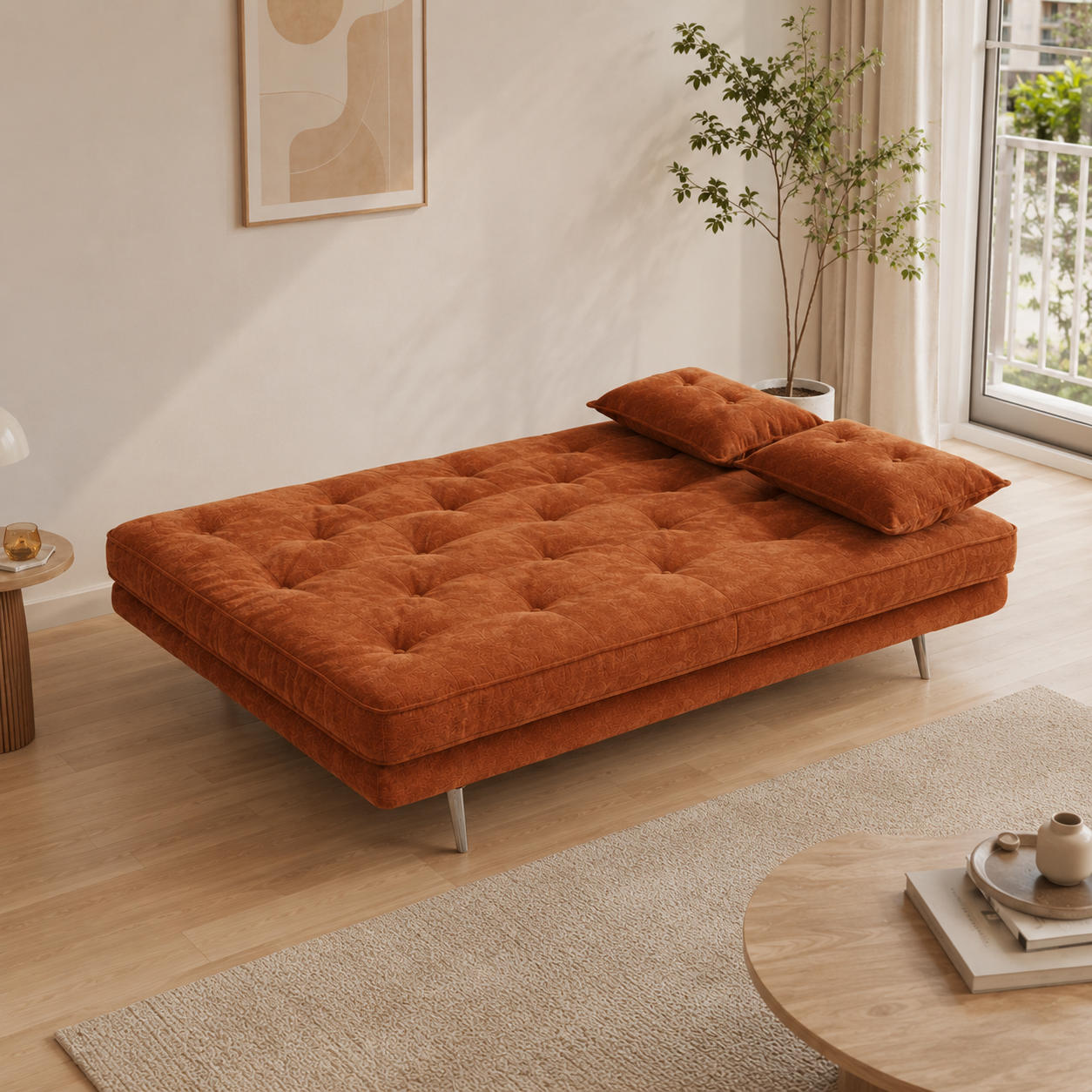 Zorven Fabric Sofa Bed (Water Repellent & Pet Friendly)
