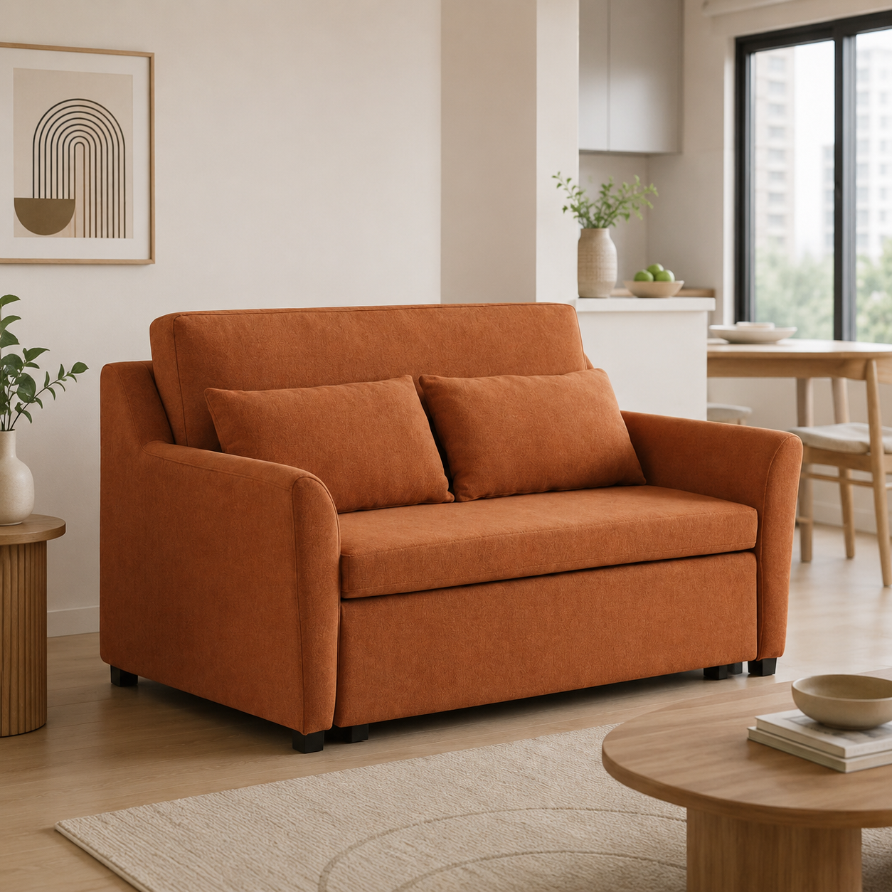 Elvren Fabric Sofa Bed (Water Repellent & Pet Friendly)