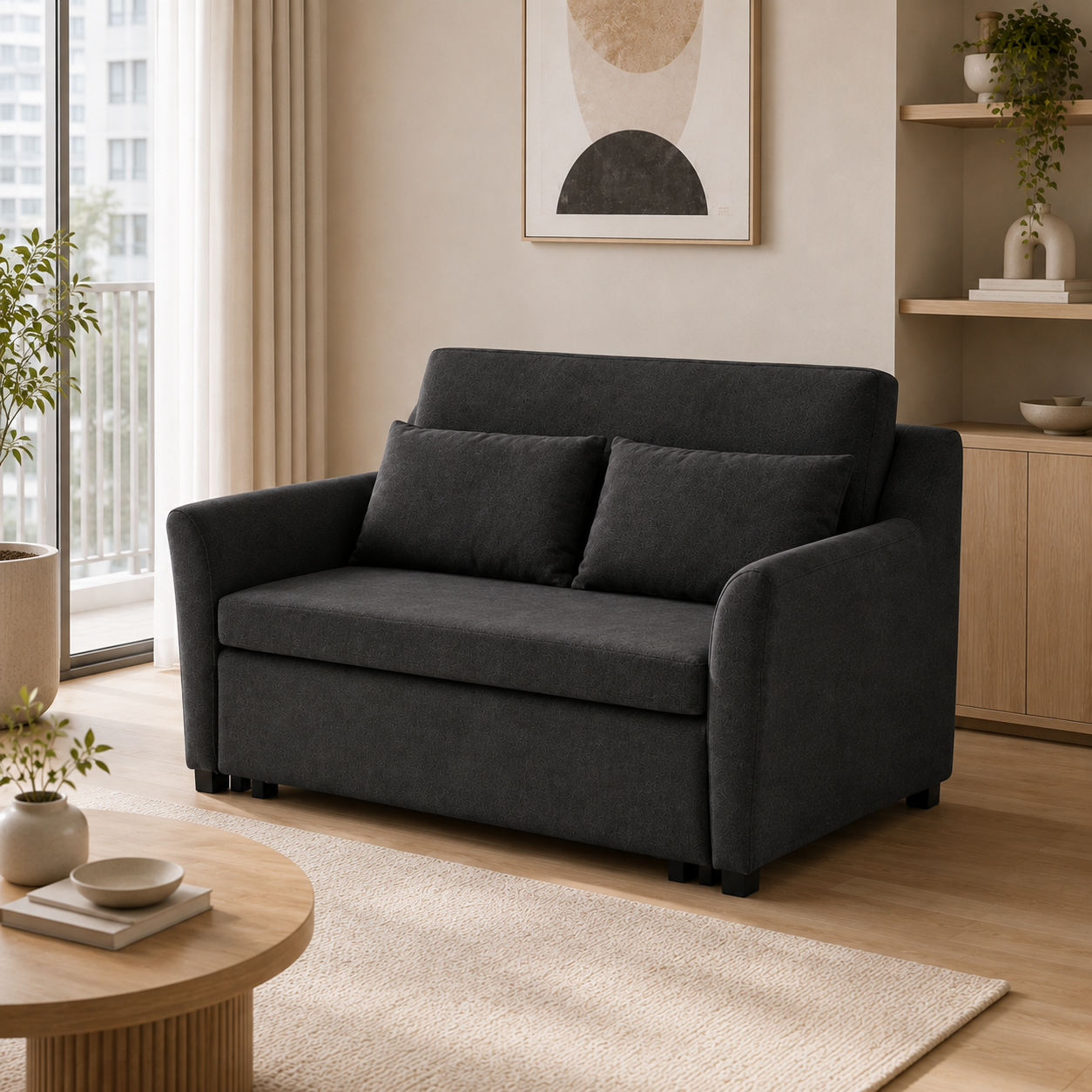 Elvren Fabric Sofa Bed (Water Repellent & Pet Friendly)