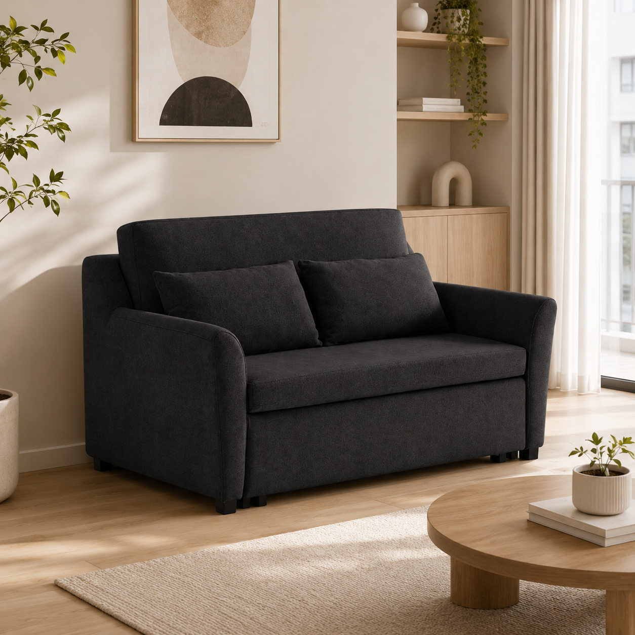 Elvren Fabric Sofa Bed (Water Repellent & Pet Friendly)