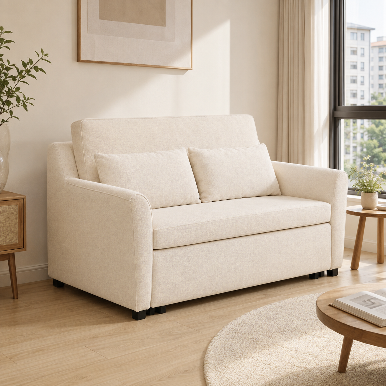 Elvren Fabric Sofa Bed (Water Repellent & Pet Friendly)