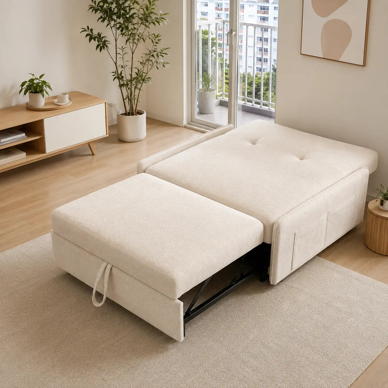 Bellvian Fabric Sofa Bed (Water Repellent & Pet Friendly)