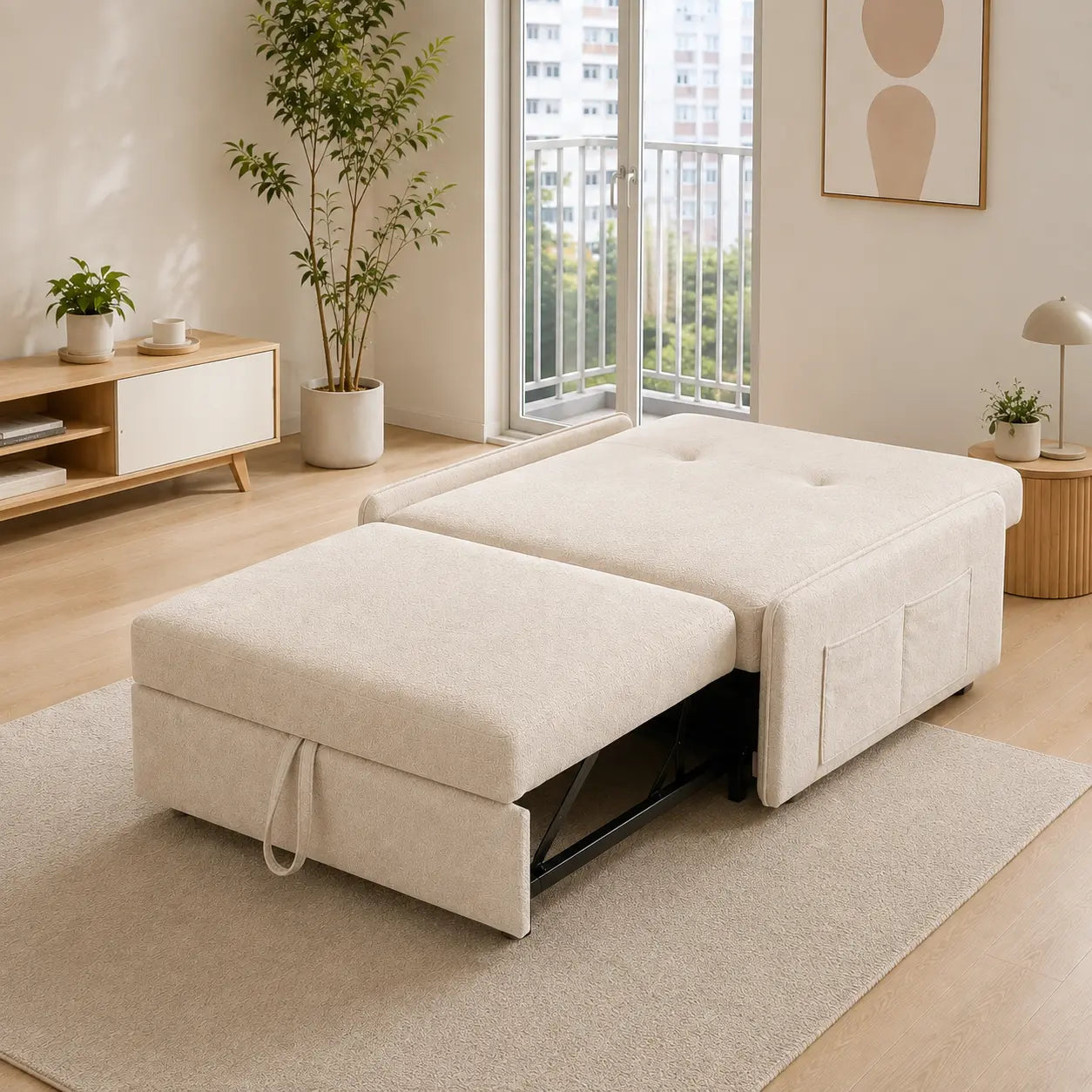 Bellvian Fabric Sofa Bed (Water Repellent & Pet Friendly)