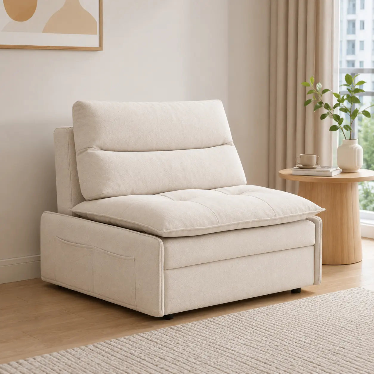 Bellvian Fabric Sofa Bed (Water Repellent & Pet Friendly)