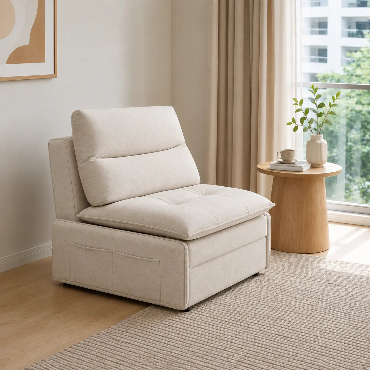 Bellvian Fabric Sofa Bed (Water Repellent & Pet Friendly)