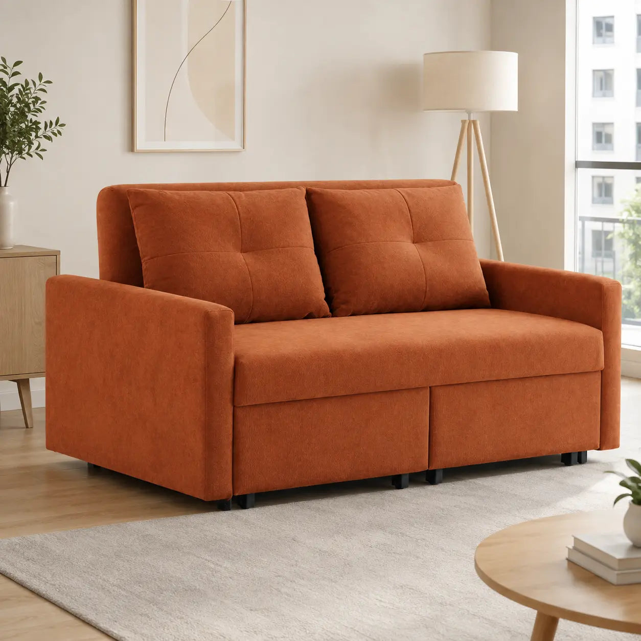 Elarin Fabric Sofa Bed (Water Repellent & Pet Friendly)