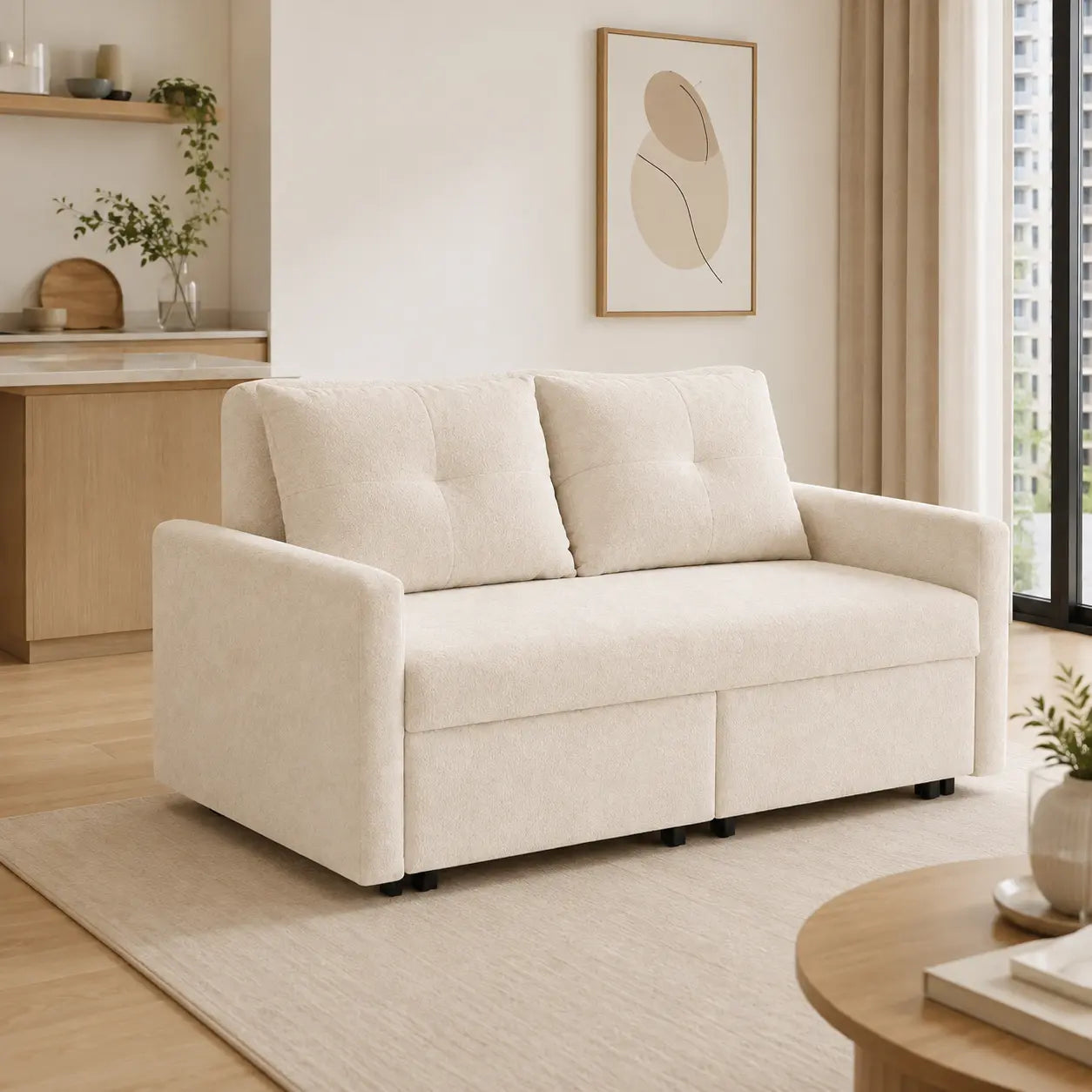 Elarin Fabric Sofa Bed (Water Repellent & Pet Friendly)