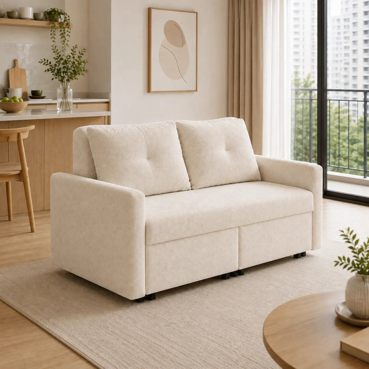 Elarin Fabric Sofa Bed (Water Repellent & Pet Friendly)