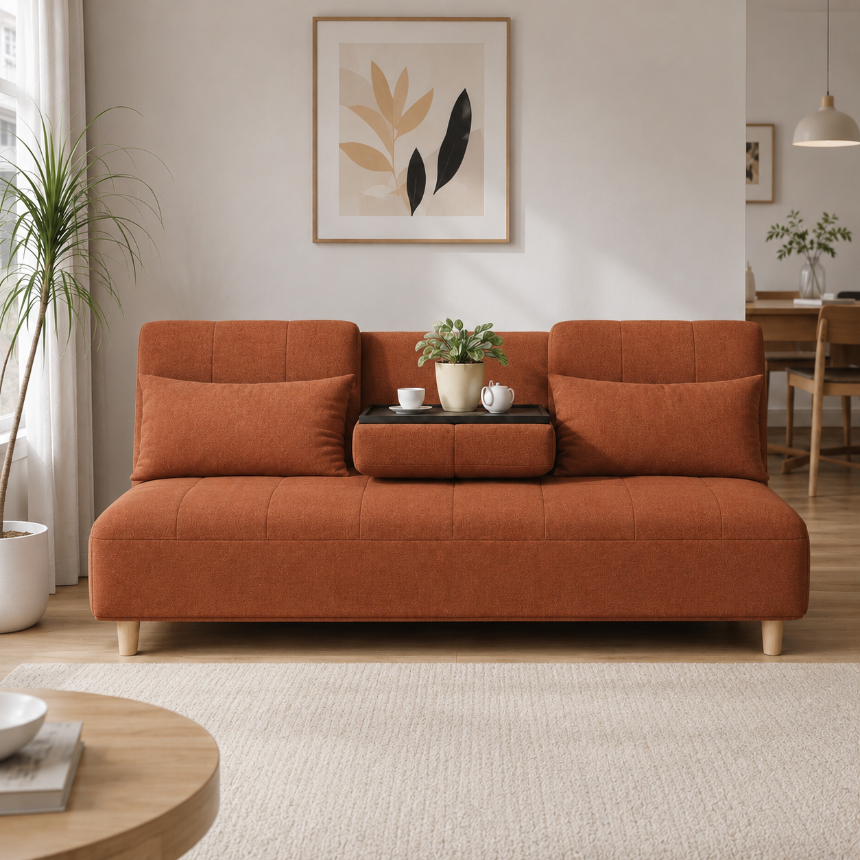 Demeran Fabric Sofa Bed (Water Repellent & Pet Friendly)