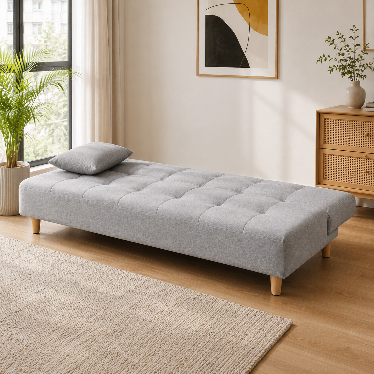 Demeran Fabric Sofa Bed (Water Repellent & Pet Friendly)