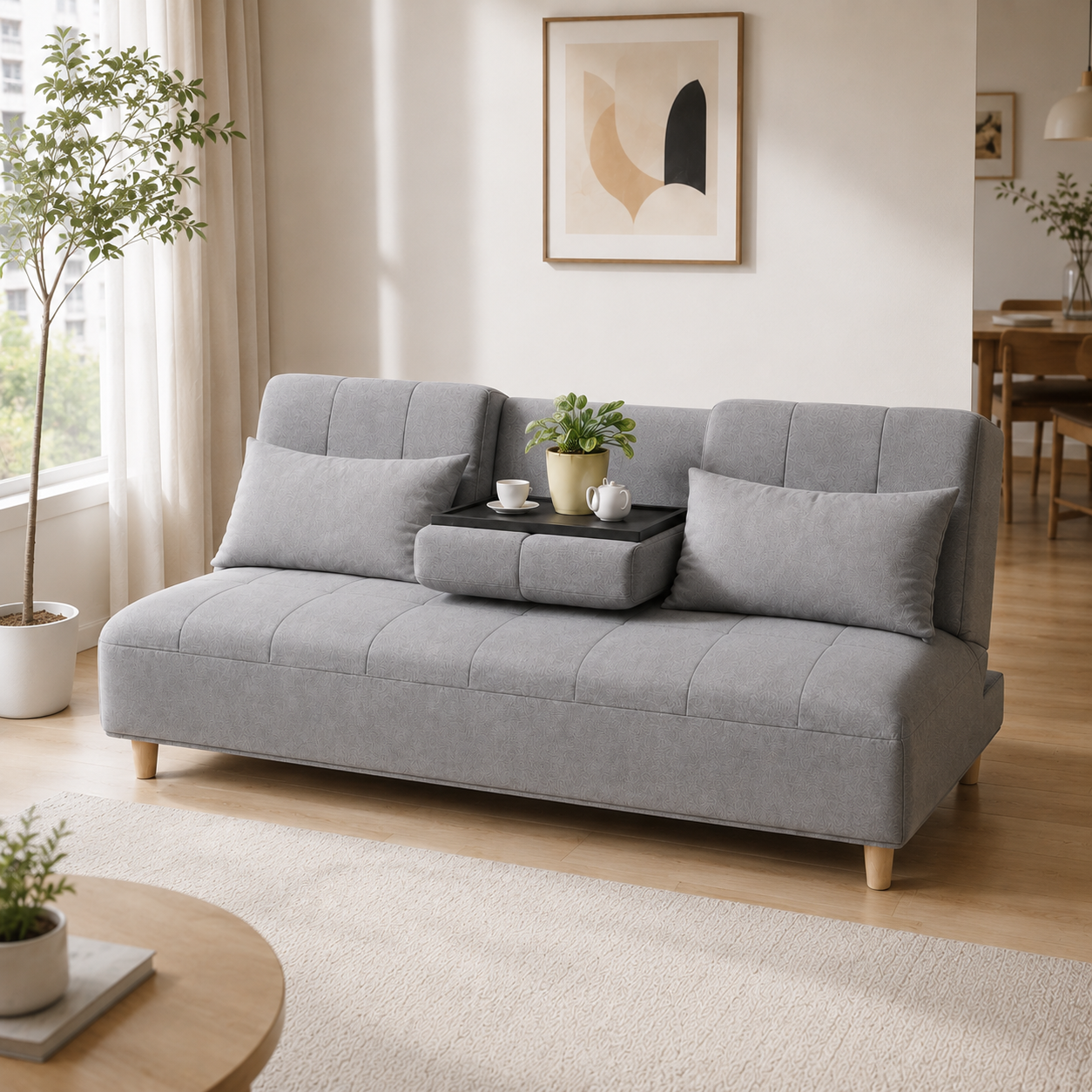 Demeran Fabric Sofa Bed (Water Repellent & Pet Friendly)
