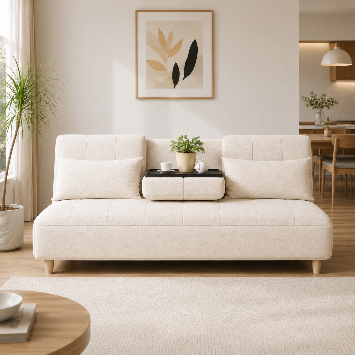 Demeran Fabric Sofa Bed (Water Repellent & Pet Friendly)