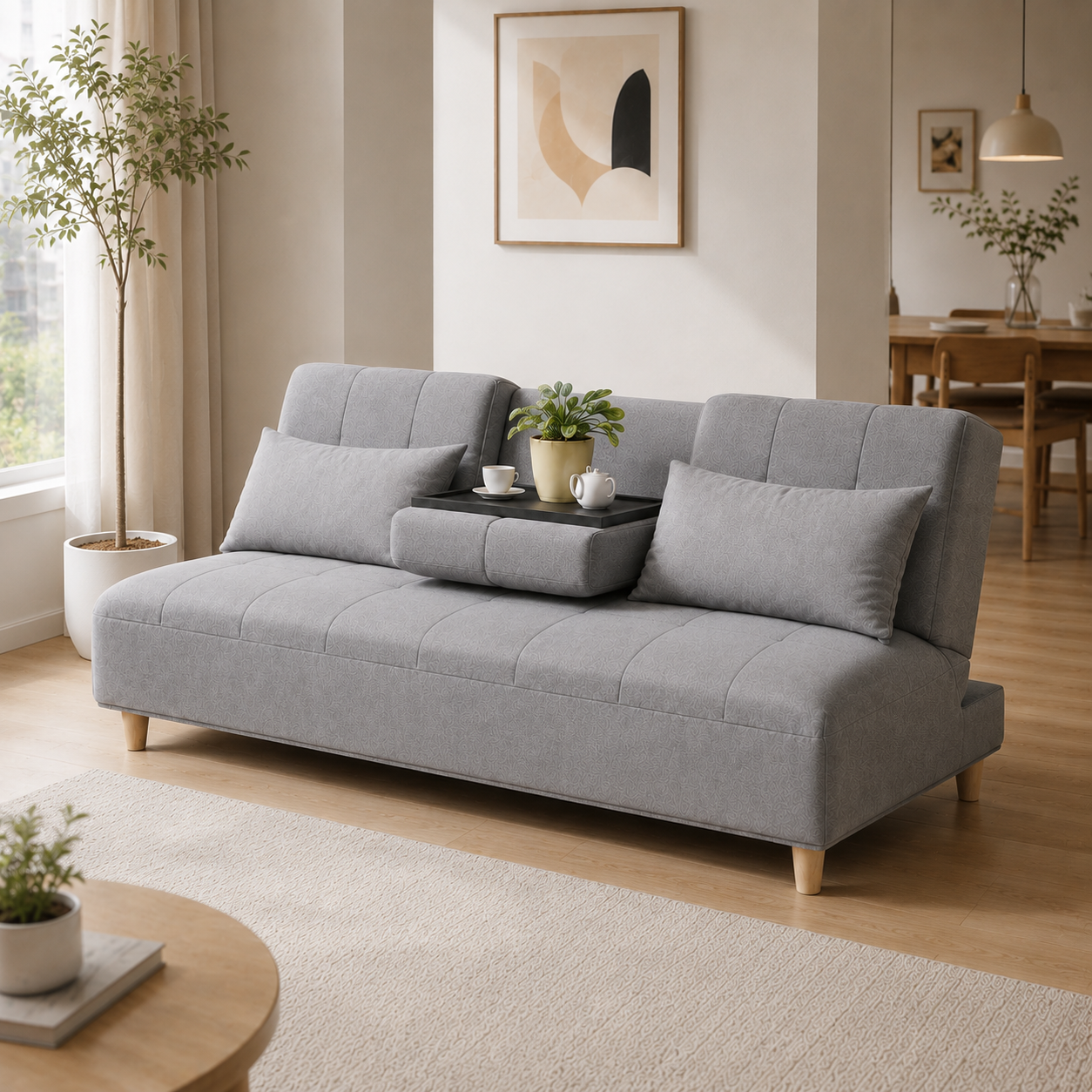 Demeran Fabric Sofa Bed (Water Repellent & Pet Friendly)