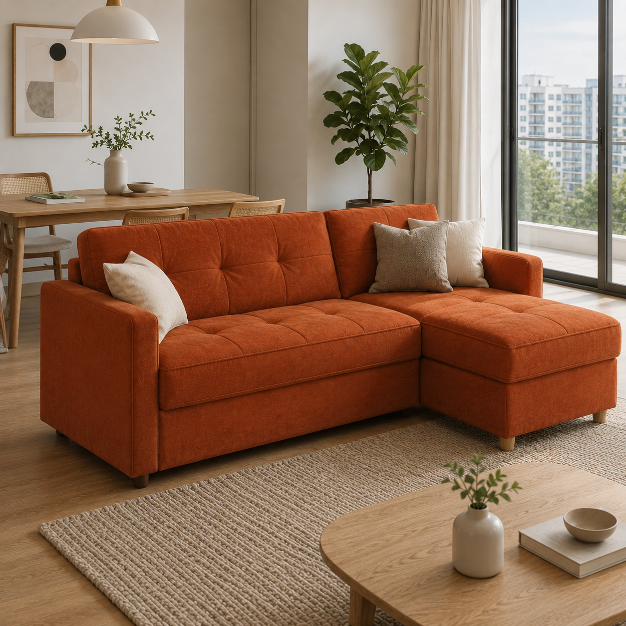 Seldrin Fabric Sofa Bed (Water Repellent & Pet Friendly)